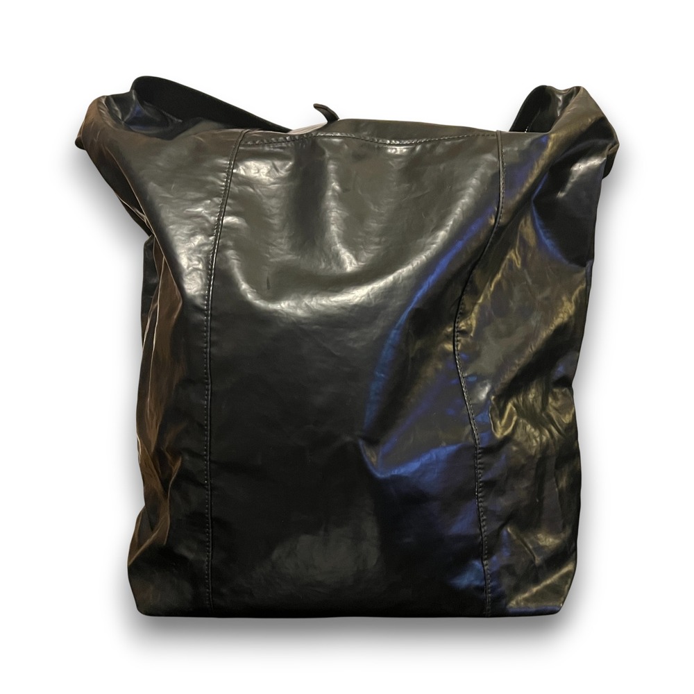 Jack Gomme Black Coated Nylon Backpack Tote Lightweight Urban Travel Bag Large‎